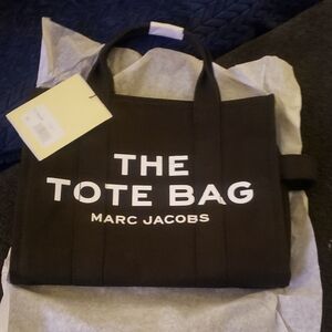Marc Jacobs Black Canvas Tote Bag